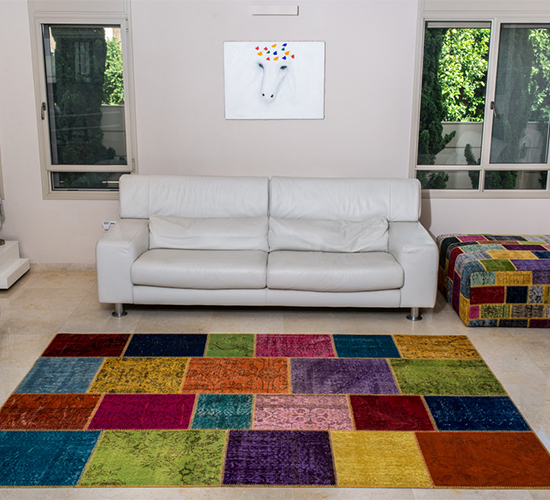 שטיחי סופר פאטצ בעבודת יד 990 צבעוני
