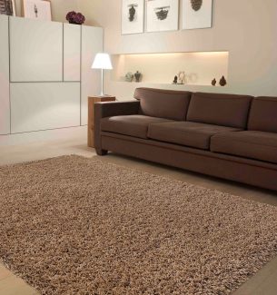 שטיח שאגי קוויבק חום בהיר