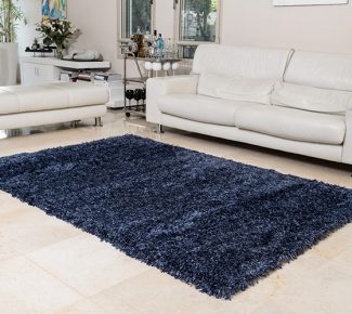 שטיח פלופי שאגי כחול