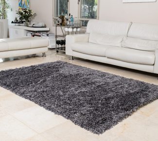 שטיח פלופי שאגי אפור