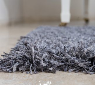 שטיח פלופי שאגי אפור