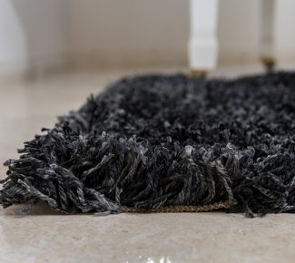 שטיח פלופי שאגי שחור