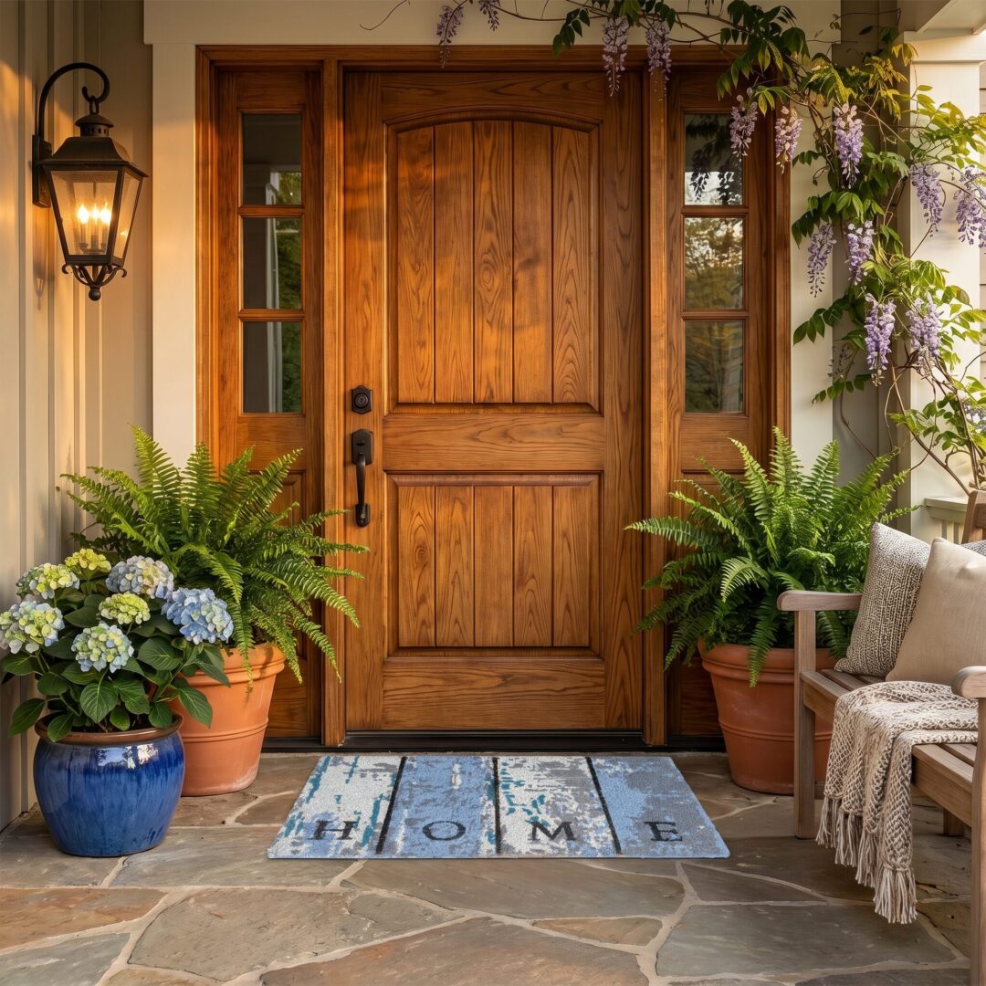 שטיח סף לכניסה פנטזיה - HOME כחול