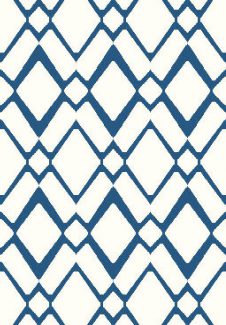 שטיח הרמוני שאגי לבן מעוינים כחול