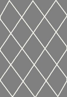 שטיח הרמוני שאגי אפור מעוינים לבן