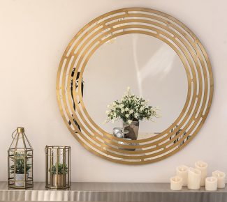 מראה מעוצבת H1017 זהב