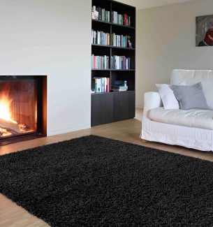 שטיח שאגי קוויבק - שחור
