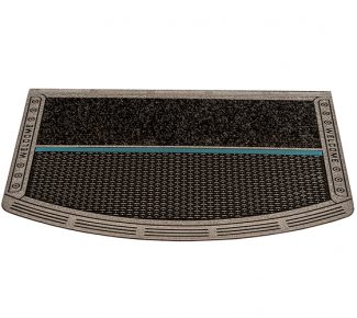 שטיח סף סופר מחצלת WELCOME אפור (חצי עיגול)