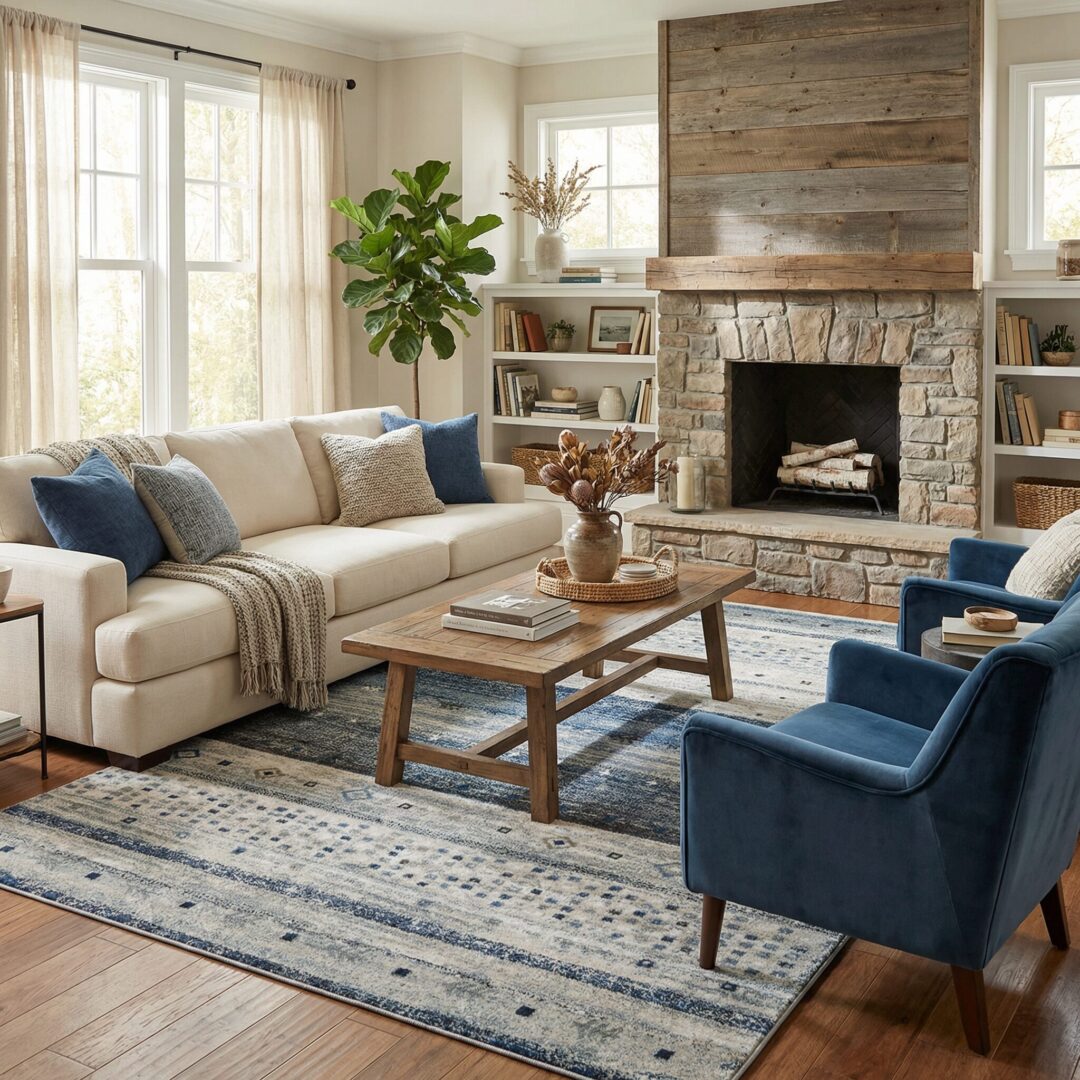 שטיח פיקסו דה וינצי 5170A - כחול