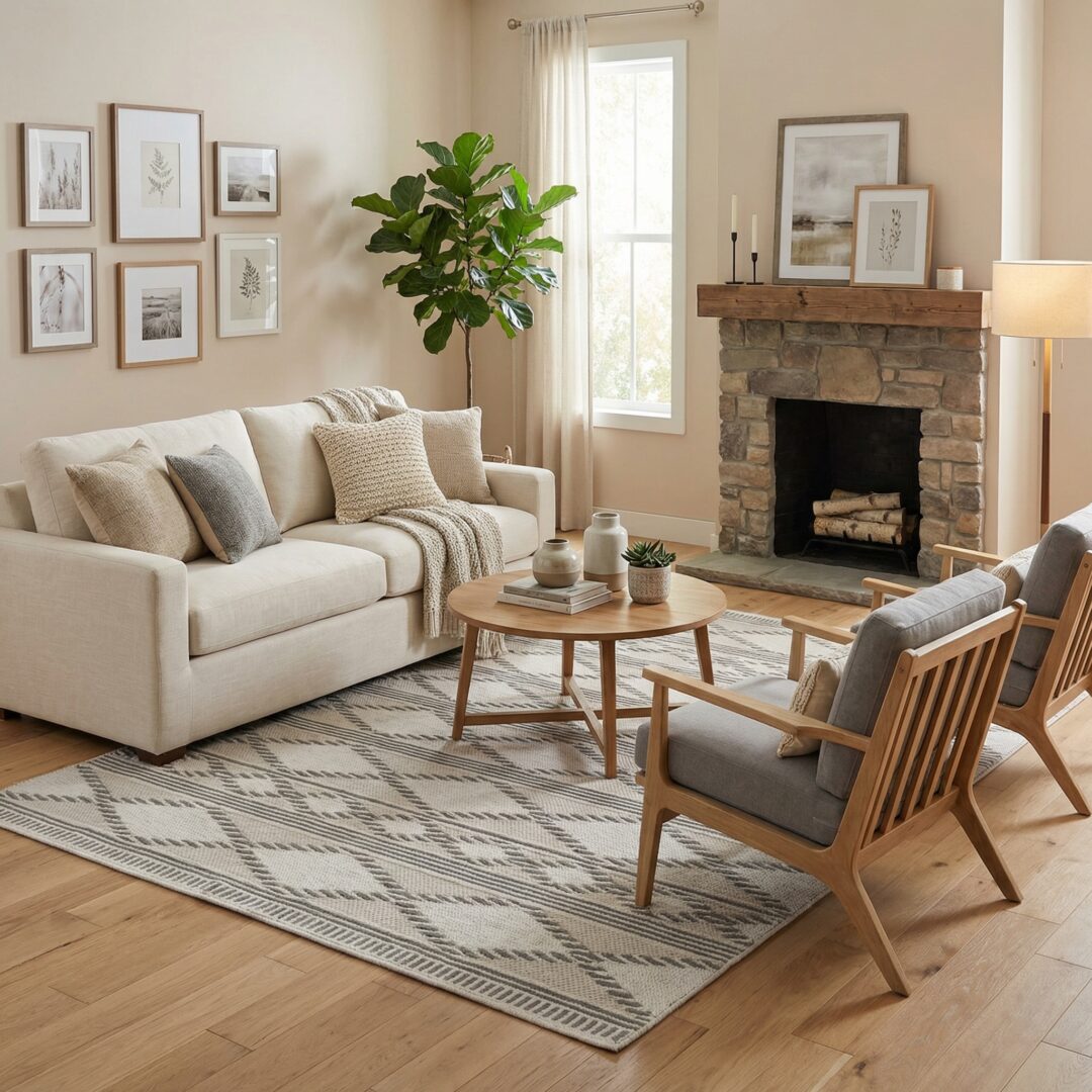 שטיח שיבורי PT98A בז/אפור