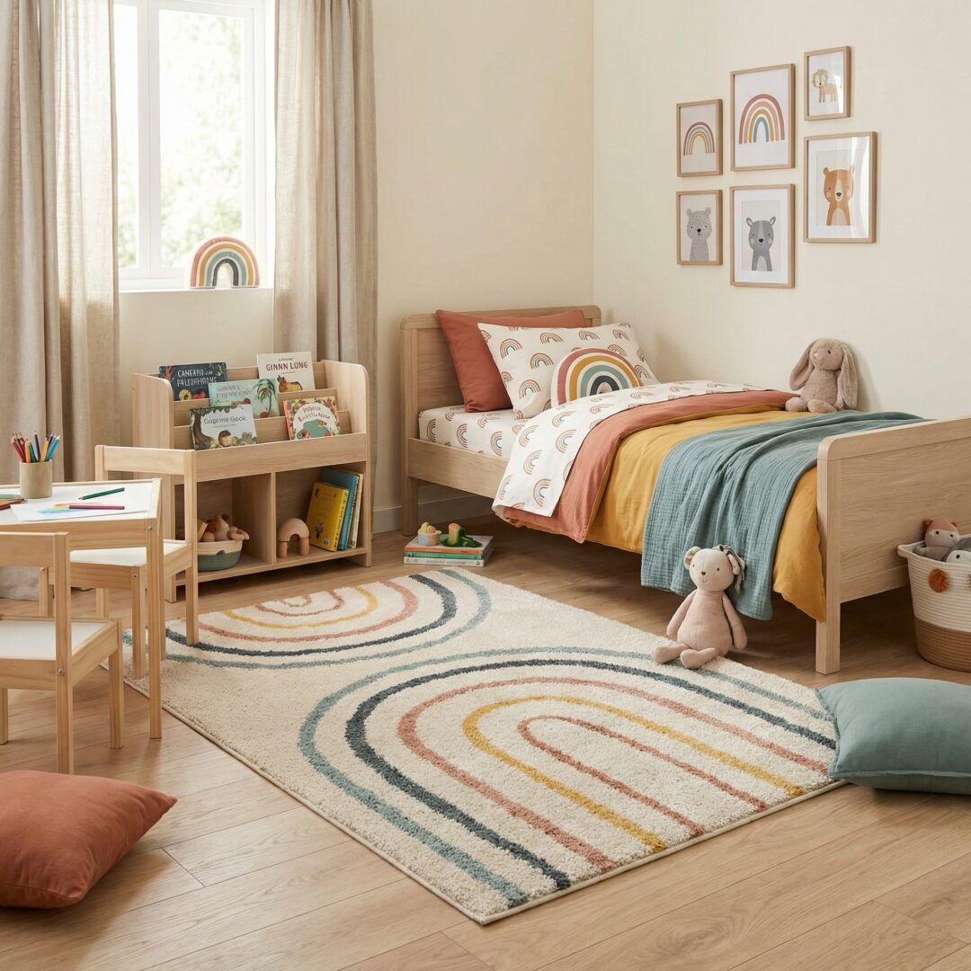 שטיח סטלה ילדים 62624-662 - קשתות צבעוני
