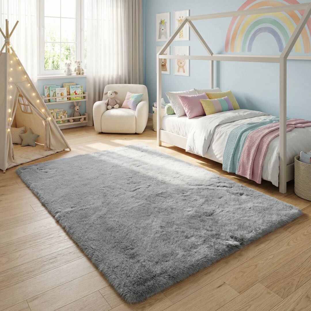 שטיח דיאנה שאגי קטיפה אפור