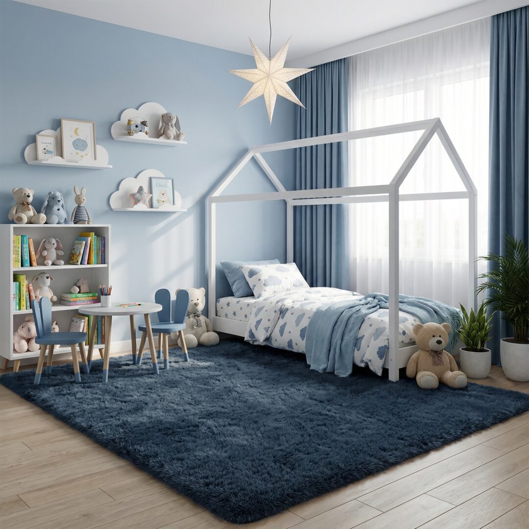 שטיח דיאנה שאגי קטיפה אפור כהה