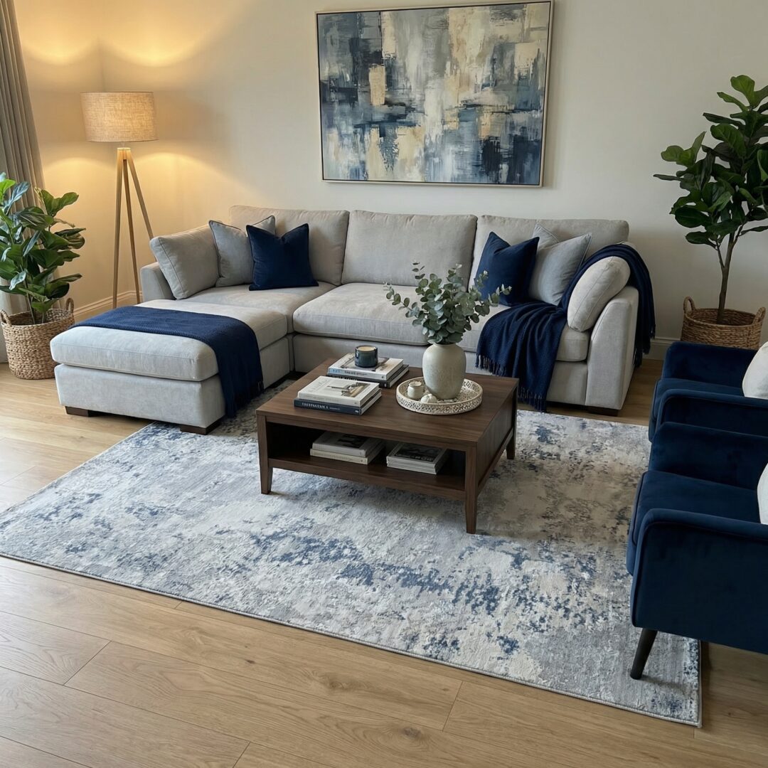 שטיח ורונה E509A אפור/כחול