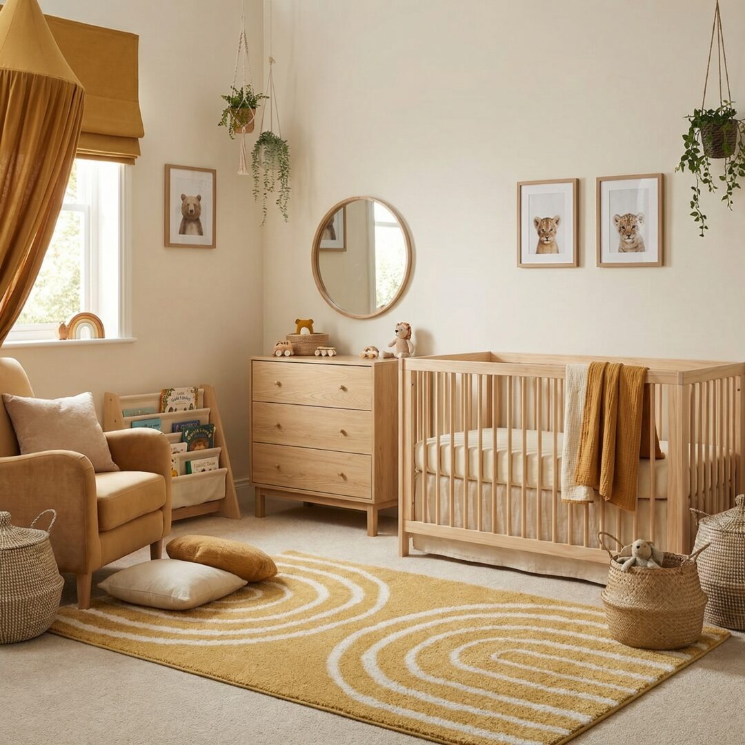 שטיח סטלה ילדים 62624-682 קשתות חרדל