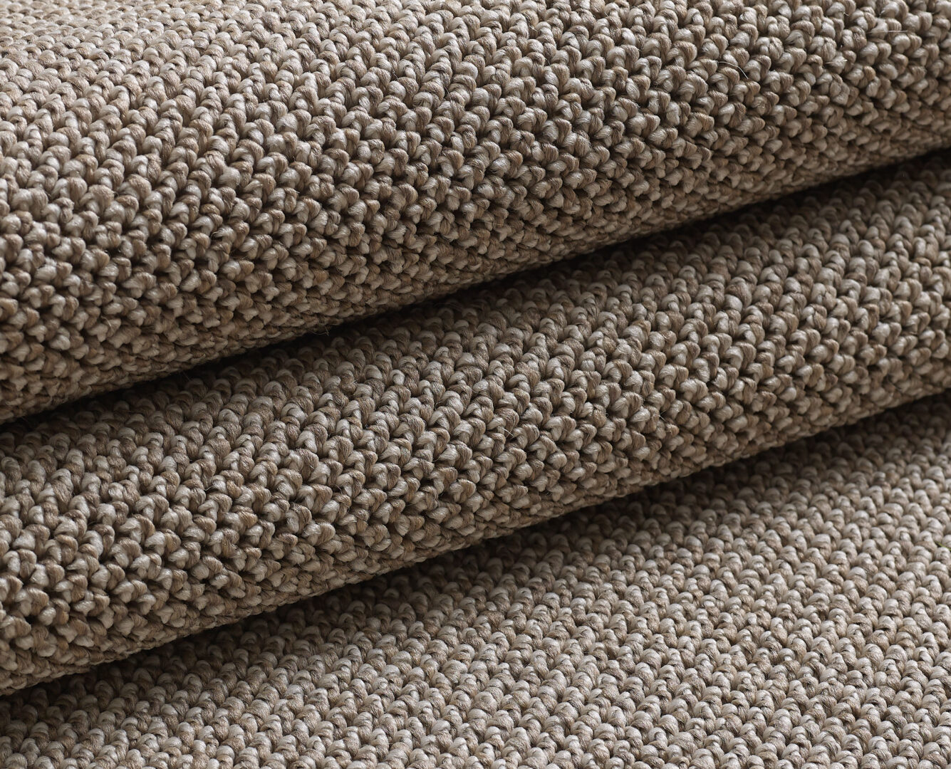 שטיח לולאות לום עגול - חום