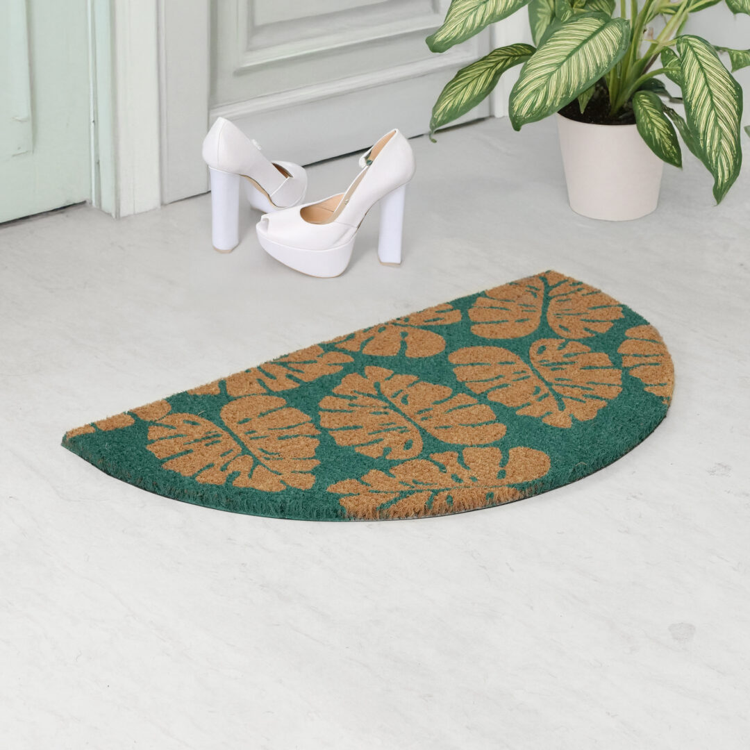 שטיח סף לכניסה אריאל - עלים טורקיז