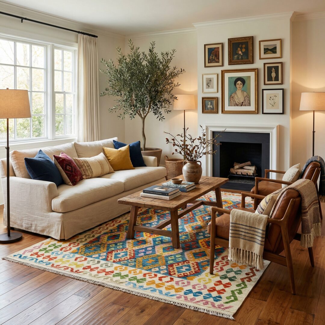 שטיח קילים צבעוני בעבודת יד (2518) - 186/264 ס