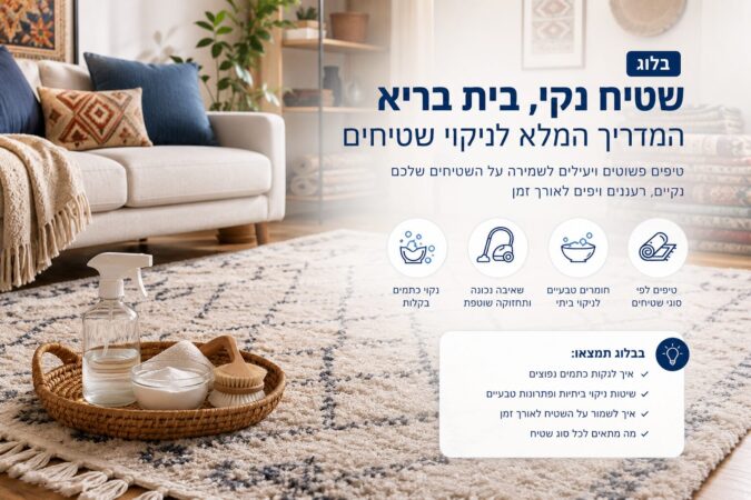 איך מנקים את השטיח שלכם - המדריך המלא